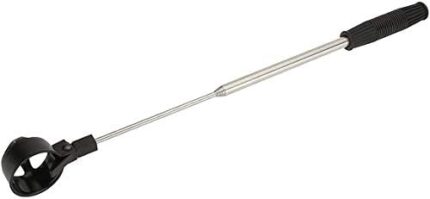 POSMA BR050 5 Section Retrectable 2m Golf Ball Retriever Bundle Set with 1pc Black Cinch Sack Carry Bag