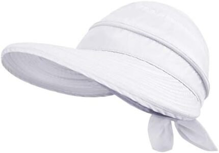 Simplicity Hats for Women UPF 50+ UV Sun Protective Convertible Beach Visor Hat