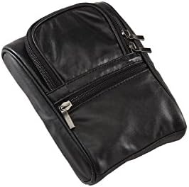 Natico 60-7125 Leather Travel Accessory & Golf Pouch, Black