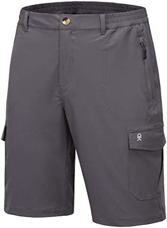 Little Donkey Andy Men's 11 Inch Quick Dry Bermuda Stretch Cargo Shorts Hiking Travel Golf