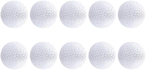 315fl3h0v6L._AC_.jpg TOYANDONA Golf Practice Ball Plastic Hollow for Indoor Home Training for Children Kids Golfer (White) 10pcs - Image 1