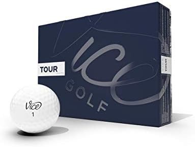 Vice Golf Tour White 2020 | 12 Golf Balls | Features: Excellent Short Game Spin, Straight Trajectory, Soft Feel | Profile: Designed for Casual Golfers