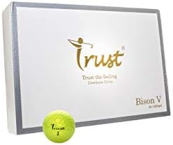 Trust Bison V, Urethane Covered for Swing Speed 95~105mph, 3 Piece Golf Ball, Soft & Elasticity Feel, Green Side Control with Distance (One Dozen)