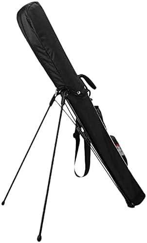 TUHFG Golf Push Cart Golf Bag,Lightweight Golf Stand Bag, High Capacity Waterproof Pencil Golf Club Ball Bags, Golf Sunday Bag Ideal for Golf Course and Travel,red (Color : Black)