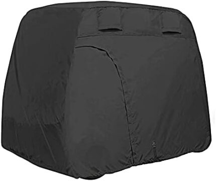 Femuar Golf Cart Cover 4 Passengers Outdoor - Waterproof Golf Cart Storage Covers for Club Car Sun-Proof Dust-Proof Universal fits Most Brand Golf Carts(112” L x 48” W x 66” H)