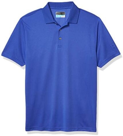 PGA TOUR Boys' Short Sleeve Airflux Solid Polo Shirt