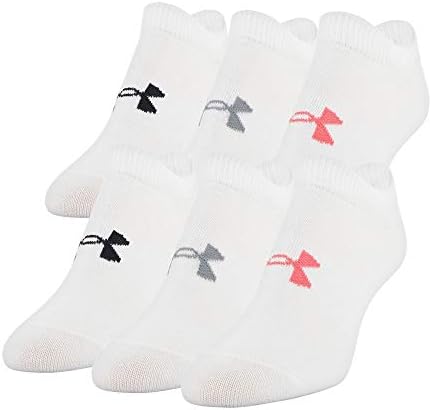 31T8tgr3nL._AC_.jpg Under Armour Women`s Essential 2.0 No Show Socks 6 Pack - Image 1