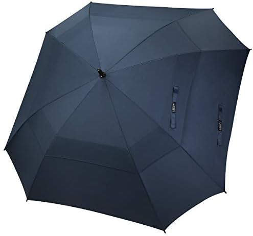 31Wi2-41x7L._AC_.jpg G4Free Extra Large Golf Umbrella 62 inch Vented Square Umbrella Windproof Auto Open Double Canopy Oversized Stick Umbrella - Image 1