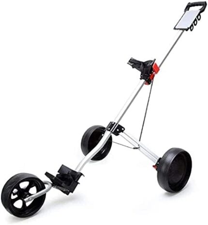 TUHFG Golf Push Cart Golf Push Cart，Golf Tricycle Charter Car Foldable Ball Cart Trolley Court Supplies Cube Push Trolley (Color : Black)