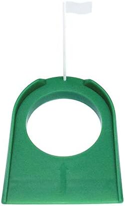 KUWEI Golf Practice Putting Cup Mat with Hole and Flag Plastic for Indoor Outdoor,Golf Putting Green Regulation Cup Practice Training Aids