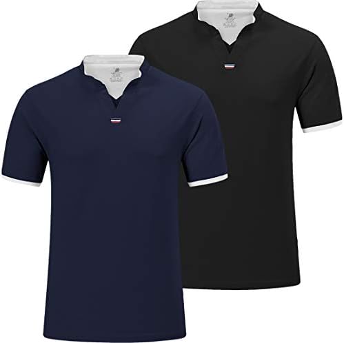 31ZtyuT8s2L._AC_.jpg JINSHI Men’s Short Sleeve Henley Shirts Regular Fit Moisture Wicking T Shirt Athletic Sports Shirts - Image 1