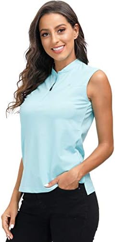 MoFiz Women's Tennis Shirt Sleeveless Golf Polo Shirt Sport Active T-Shirt Athletic Tee