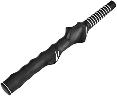 31bpR-jRGHL._AC_.jpg Yosoo Health Gear Golf Swing Trainer, Black Rubber Golf Grips for Golf Clubs, Golf Grip Training Aid, Golf Memory Grip, Golf Grip Practice Club for Golf Beginner Practicing Teaching - Image 1