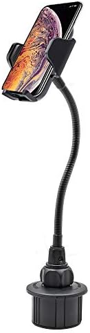 Kuelor Car Cup Holder Phone Mount, Adjustable Long Arm Cell Phone Holder with 360° Rotatable Cradle for Most Smartphones Such as iPhone, Samsung and GPS