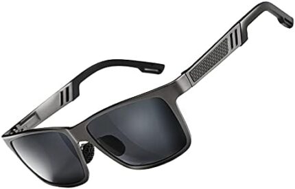 Polarized Sunglasses for Men Al-Mg Metal Frame Driving Fishing Sports Outdoor Golf Glasses UV Protection