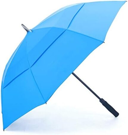 RUMBRELLA Golf Umbrella Windproof Double Canopy UV Umbrella UPF 50+ Auto Open 55IN