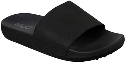 31uXIy3fo6L._AC_.jpg Skechers Men's 19th Hole Leather Strap Golf Slide Sandal - Image 1