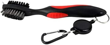 menolana Multi Purpose Dual Bristles Golf Brush and Groove Cleaner W/Retractable Clip