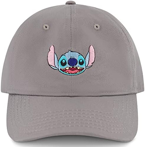 41-JH0cbFS._AC_.jpg Concept One Disney's Lilo and Stitch Cotton Adjustable Baseball Hat with Curved Brim - Image 1