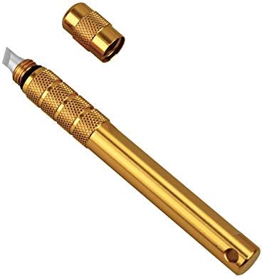 Golf Club Groove Sharpener Regrooving Tool Golf Groove Cleaner (Gold)