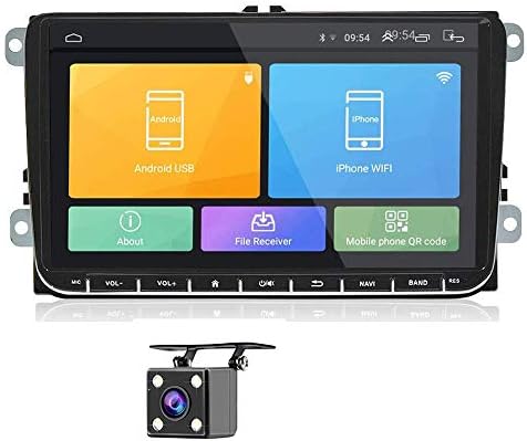 41-nw3m8W1L._AC_.jpg Double Din Android 8.1 Car Stereo Radio for VW Passat Golf MK5 MK6 Jetta T5 EOS Polo Touran Seat Sharan 1G 16G 9” Touch Screen GPS Navigation Bluetooth FM Radio WiFi USB SWC + Backup Camera - Image 1