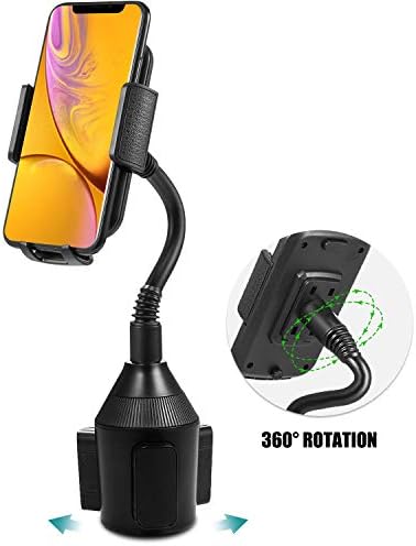 Car Phone Mount Cup Holder Universal Gooseneck Cup Holder Smartphone Mount Cellphone Cradle for iPhone Xs/XR/Xs Max/X/8/7 Plus/Galaxy Note 9 S10 S9 Plus