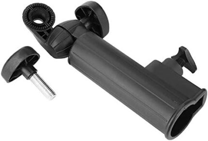 DEWIN Golf Cart Umbrella Holder - Push Cart Umbrella Holder Golf Push Cart Umbrella Holder Adjustable Plastic Stand Push Pull Bike Cart Car (Black)