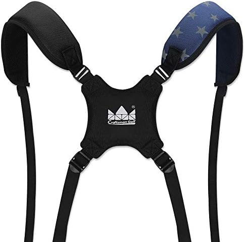 410BJH7mZbL._AC_.jpg Craftsman Golf Adjustable Waterproof Star Black Blue Golf Bag Backpack Straps Replacement Also for Custom Order with Your Name Stitched - Image 1