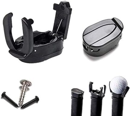 FINGER TEN Golf Ball Pick Up Retriever Tool Putter Grip Grabber Sucker Value 2/4 Pack Mini Balls Plastic Claw Saver Upper Accessories Black for Men Women Golfer