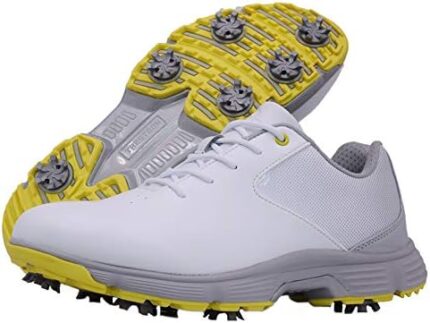 Zakey Waterproof Golf Shoes Men Professional Spikes Golf Sneakers White Outdoor Walking Footwear for Male
