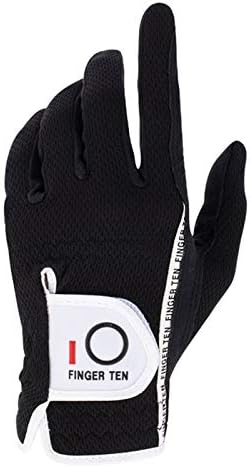 Men’s Golf Glove Rain Grip Black Grey Pack, Durable Fit for Hot Wet All Weather, Left Hand Size Small Medium Large XL