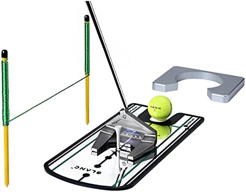 4143uiEl-2S._AC_.jpg GLANC Golf Putting Mirror Set, 3 in 1 Set Golf Putting Training Aid Equipment - Putting Alignment Mirror with Carry Bag | Golf Putting String Guide Line | Putting Hole Cup to Improve Your Putting - Image 1