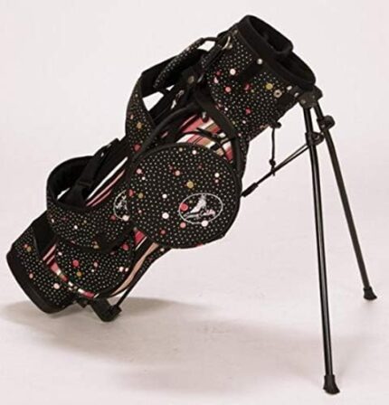 Sassy Caddy Junior Flirty Golf Stand Bag, Hot Pink/Light Pink/Black/White