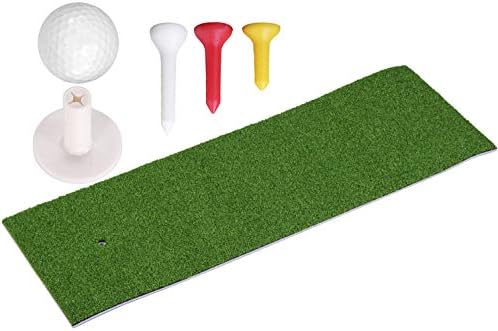415k2a7nOGL._AC_.jpg Blidece Residential Golf Hitting Mat Practice Mat Driving Chipping Putting Hitting Turf Training Equipment for Backyard Home Garage Outdoor Use, Includes Golf Tray, Rubber Tees and Ball - Image 1