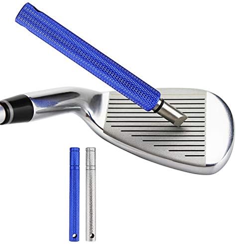 416Po0hel8L._AC_.jpg MUZHI Golf Club Groove Sharpener, Re-Grooving Tool and Cleaner for Wedges & Irons - Generate Optimal Backspin - Suitable for U & V-Grooves - Image 1