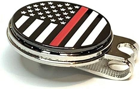416aee100bL._AC_.jpg PakedDeals Thin Red Line Magnetic Golf Hat Clip Ball Marker Reverse Battle Flag Design - Image 1