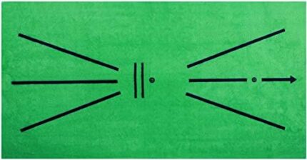 Mikakuki Golf Training Mat, Mini Golf Practice Training Aid Rug for Swing Detection Batting, Game and Gift for Home/Office/Outdoor(12" X 24")