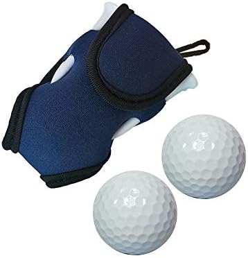 Hooshion Golf Balls and Tees Holder Pouch Bag Storage Case with 2 Balls and 4 Tees Set