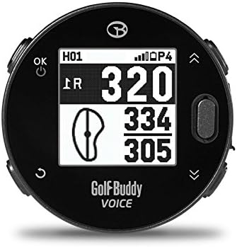 GolfBuddy Voicex Easy-to-Use Smart Talking Golf GPS, Black, Small