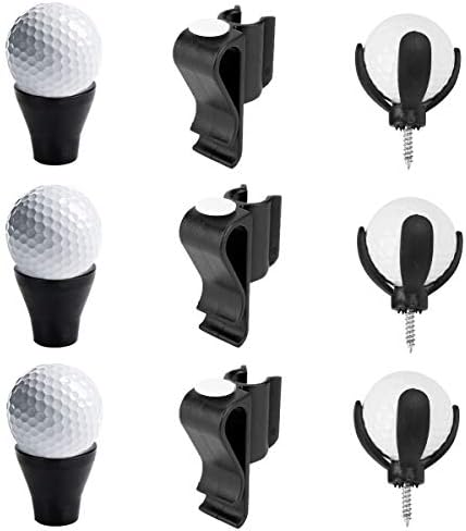Golf Ball Retriever, Stainless Telescopic Extendable Golf Ball Retriever for Water w/Golf Ball Pick Up Retriever Grabber Claw Sucker Tool, Golf Tees Gift for Golfers (6Pick Up Tools+3Putter Clips)