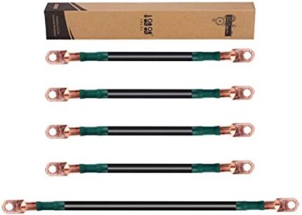 10L0L Golf Cart Battery Cables for EZGO 1994 & UP, EZGO Battery Cables Wiring Kit for 36 & 48 Volt TXT with 4 Gauge 5 PC Golf Cart Battery Cable Set, Ultra-Long Pure Copper Wire lugs, 6 Surface Heavy