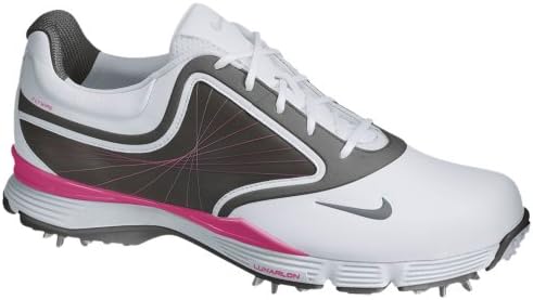 41Adx3SyDJL._AC_.jpg Nike Golf Women's Nike Lunar Links III-W, White/Pink Force/Sport Grey, 11 M US - Image 1