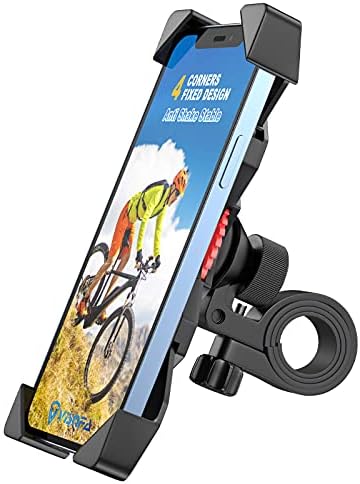 visnfa New Bike Phone Mount Anti Shake and Stable 360° Rotation Bike Accessories for Any Smartphone GPS Other Devices Between 3.5 and 6.5 inches