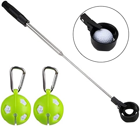 41BS3XHDIqS._AC_.jpg Golf Ball Retriever and 2pcs Golf bag,Stainless Extendable Golf Ball Retriever Telescopic for Water Retriever,Golf Ball Pick Up Retriever Grabber,Golf Gift for Men,Golf Accessories for Men,6ft - Image 1