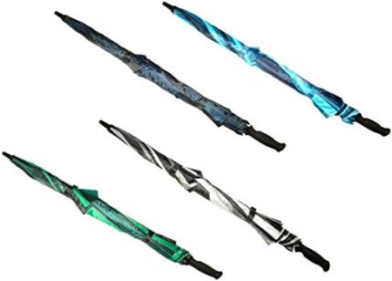 Raintech Windproof Double Canopy Golf Umbrella with 62-inch Canopy Coverage and Hook and Loop Closure