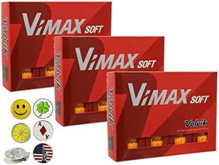 Volvik VIMAX Soft High Visibility Colors in Matte Finish Golf Balls 3 Dozen (36 Balls) Bundle Gift Set