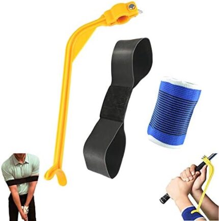 AEUNZN Golf Swing Training Aids, 3-Piece Suit Golf Swing Trainer Aids and Golf Wrist Hinge Trainer for Beginner and Kid to Forming The Correct Muscle Memory