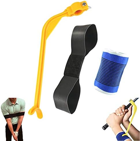 41E-PIIpK5L._AC_.jpg AEUNZN Golf Swing Training Aids, 3-Piece Suit Golf Swing Trainer Aids and Golf Wrist Hinge Trainer for Beginner and Kid to Forming The Correct Muscle Memory - Image 1