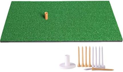 Truedays Golf Mat 12“x24“ Residential Practice Hitting Mat Rubber Tee Holder