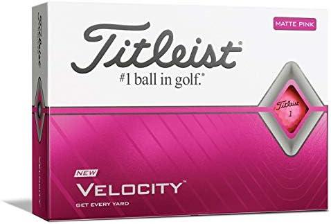 41Fzk9qgGLL._AC_.jpg Titleist Velocity Golf Balls, Matte Pink, (One Dozen) (T8325S) - Image 1